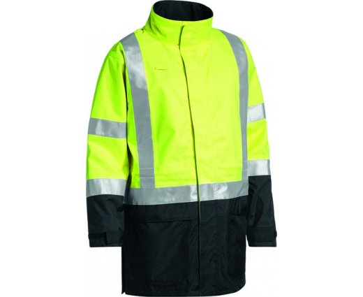 3m Taped Two Tone Hi Vis Anti Static Wet Weather Jacket Bj6963t Tt12 01